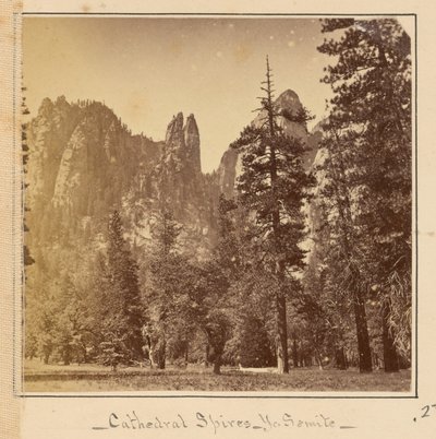 Agujas de la catedral, 2200 pies de Carleton Watkins