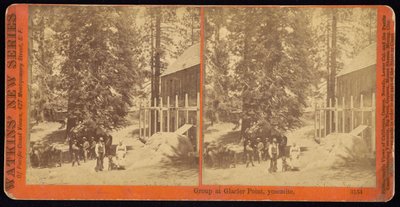 Grupo en Glacier Point, Yosemite de Carleton Watkins