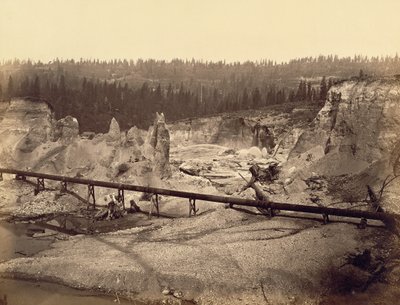 Malakoff Diggings, North Bloomfield, Condado de Nevada, California de Carleton Watkins