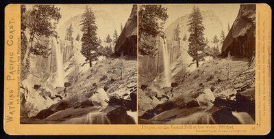 Piwyac, o la Cascada Vernal, 300 pies, Valle de Yosemite, Condado de Mariposa, Cal de Carleton Watkins