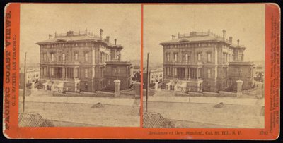 Residencia del Gobernador Stanford, Cal. St. Hill, S.F de Carleton Watkins