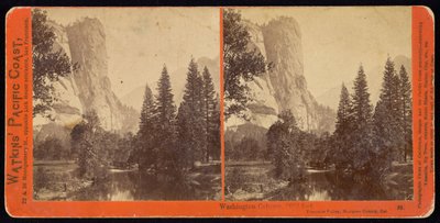 Columna de Washington, 2082 pies, Valle de Yosemite, Condado de Mariposa, Cal de Carleton Watkins