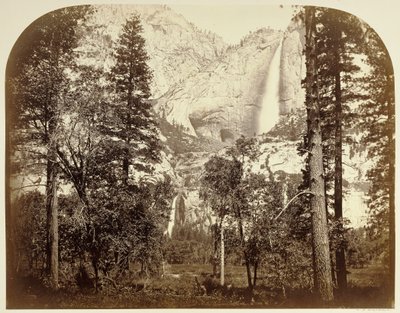 Yo Semite Falls (desde la Upper House) 2477 ft. de Carleton Watkins