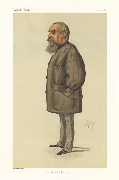 Capitán Richard Francis Burton - retrato de pie de Carlo (1839 89) Pellegrini