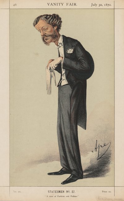 Vanity Fair: Statesman, No. 57 "A man of Fashion and Politics" de Carlo (Ape) Pellegrini