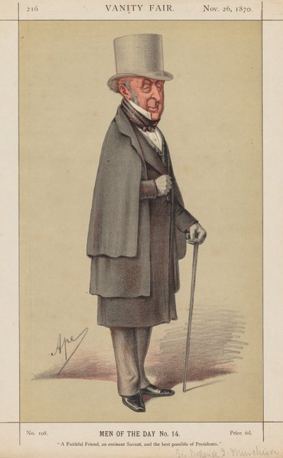 Vanity Fair: Hombres del Día No. 14 Un Amigo Fiel, un eminente Sabio..., 1870 de Carlo