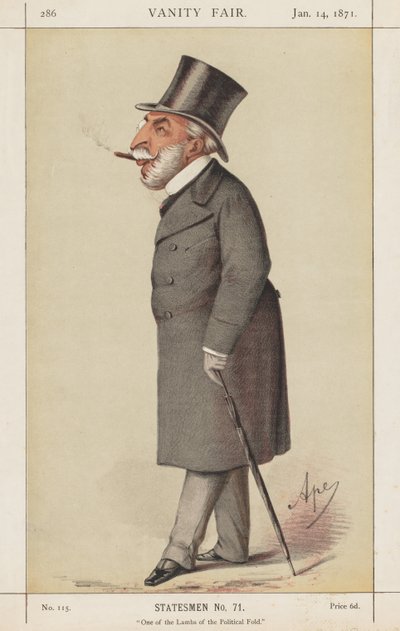 Vanity Fair: Estadista, No. 71 Uno de los corderos del redil político, 1871 de Carlo
