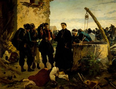 Anna Cuminello encontrada muerta días después de la batalla de San Martino en 1859, por Carlo Ademollo (1825-1911) de Carlo Ademollo