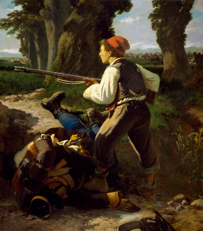 Pasquale Cova en la Batalla de Varese, 26 de mayo de 1859 de Carlo Ademollo