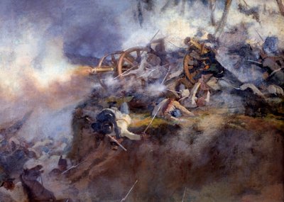 La batalla de San Martino el 24 de junio de 1859 (detalle) de Carlo Ademollo