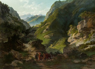 Viajeros en la montaña de Carlo Ademollo