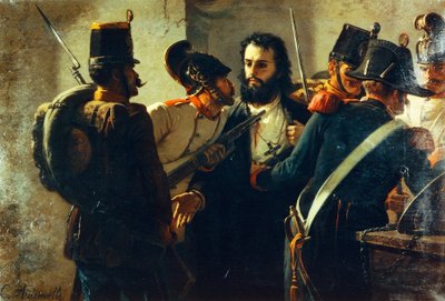 Ugo Bassi en la cárcel de Comacchio, por Carlo Ademollo (1825-1911) de Carlo Ademollo