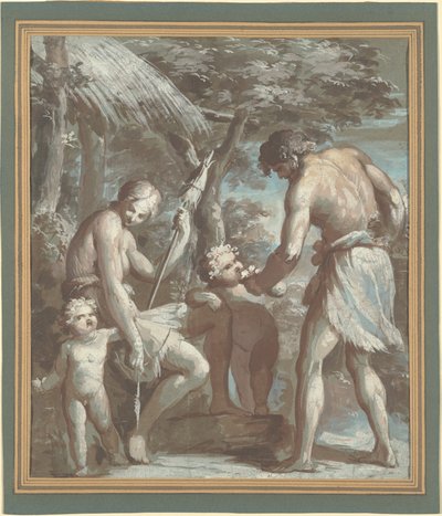 Adán y Eva con Caín y Abel de Carlo Alberto Baratta