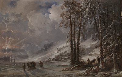 Bosque al pie de los Montes Urales de Carlo Bossoli