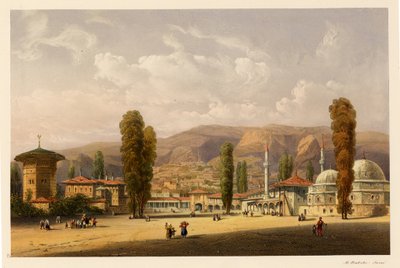 El Palacio de los Kanes de Bakhchisaray, 1856 de Carlo Bossoli