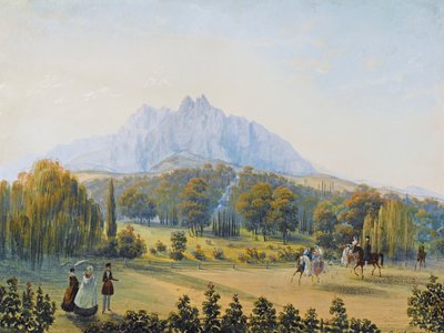 Vista de Miskhor en Crimea, 1841-1842 de Carlo Bossoli