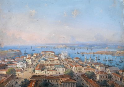 Vista de Sebastopol, 1860s-1870s de Carlo Bossoli
