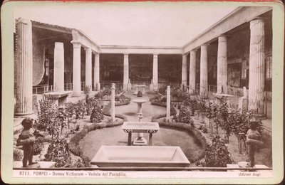 Casa de los Vettii en Pompeya, hacia 1880 (fotografía) de Carlo Brogi