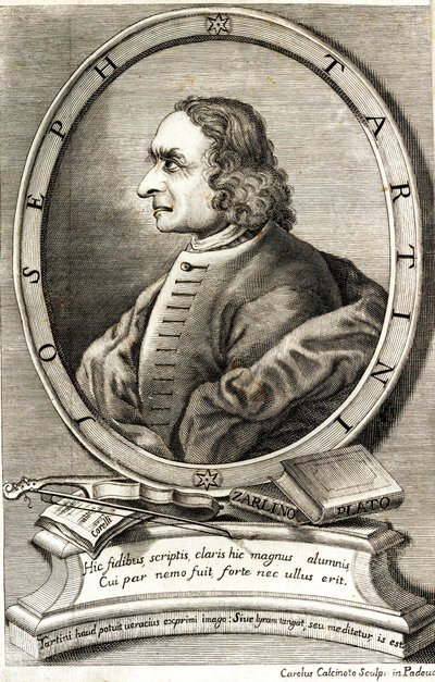 Retrato del violinista y compositor Giuseppe Tartini 1692-1770, principios de 1760 de Carlo Calcinotto
