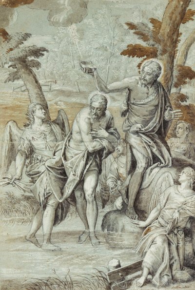 El bautismo de Cristo de Carlo Caliari