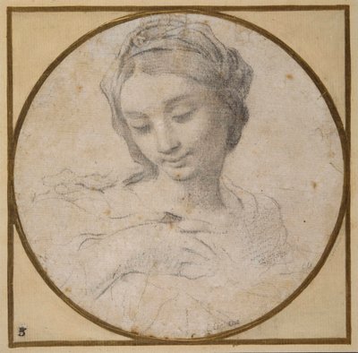 Cabeza y hombros de la Virgen de Carlo Cignani