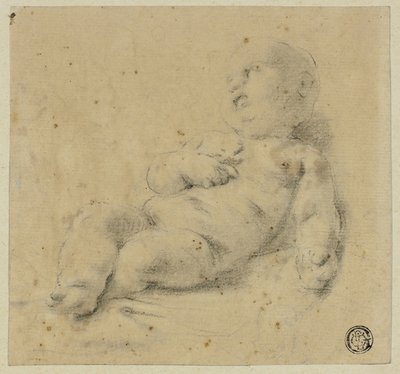 Niño Jesús dormido sosteniendo una cruz de Carlo Cignani