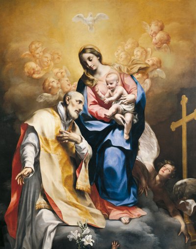 San Felipe Neri con la Virgen y el Niño de Carlo Cignani
