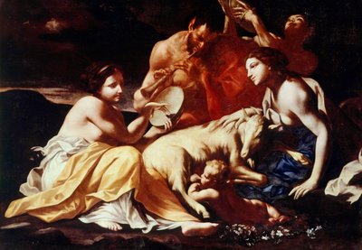 La infancia de Júpiter, c.1702-14 de Carlo Cignani