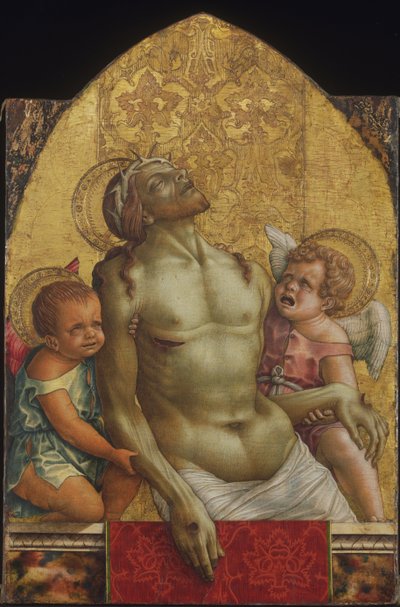 Cristo muerto sostenido por dos ángeles de Carlo Crivelli
