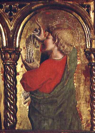 San Juan Evangelista (detalle) de Carlo Crivelli