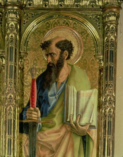 San Pablo, (detalle) del políptico de Sant