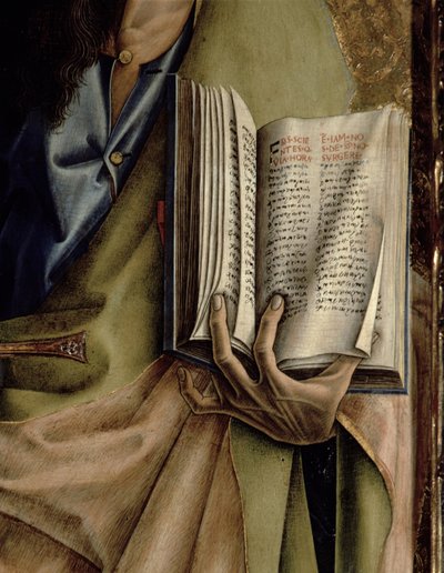 San Pablo, (detalle) del Libro de Epístolas, del políptico de Sant