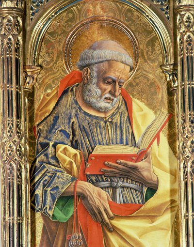 San Pedro, (detalle) del políptico de Sant