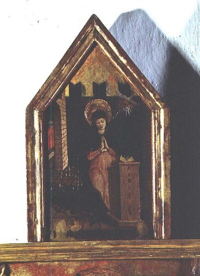 La Anunciación (detalle) de Carlo Crivelli