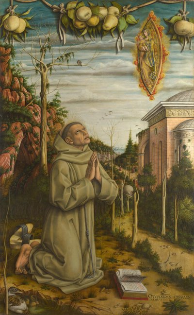 La visión del Beato Gabriel, 1489 de Carlo Crivelli