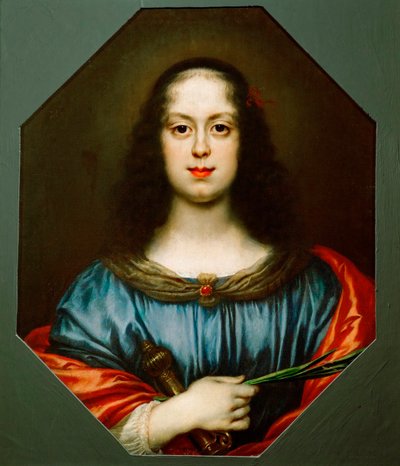 Retrato de Vittoria della Rovere como Santa Catalina de Carlo Dolci