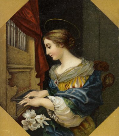 Santa Cecilia tocando el órgano de Carlo Dolci