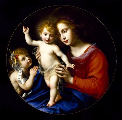 La Virgen y el Niño con el Niño San Juan Bautista de Carlo Dolci