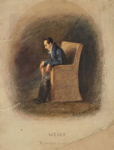 Retrato de Carl Maria von Weber 1786-1826, 1826 de Carlo Ernesto Liverati