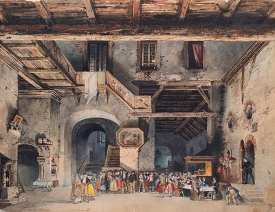 Diseño de escenografía para la ópera La forza del destino de Giuseppe Verdi de Carlo Ferrario