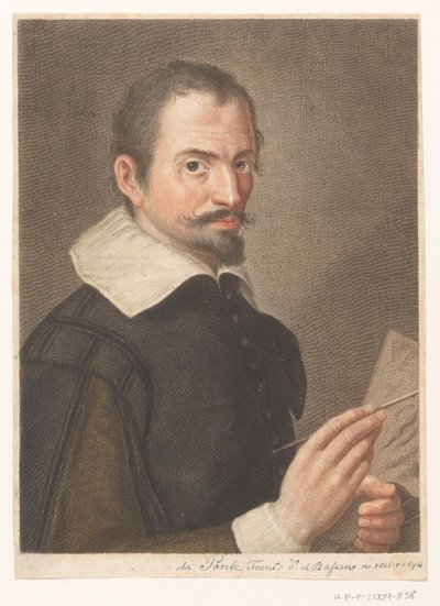 Retrato del artista Francesco Bassano II Retratos de artistas (título de la serie) de Carlo Gregori