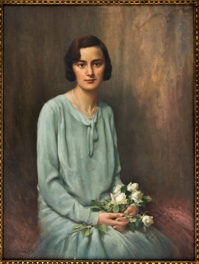 Retrato de Nina Galletto (óleo sobre lienzo) de Carlo Grossi