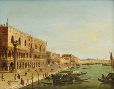 Der Dogenpalast en Venecia con Riva degli Schiavoni de Carlo Grubacs