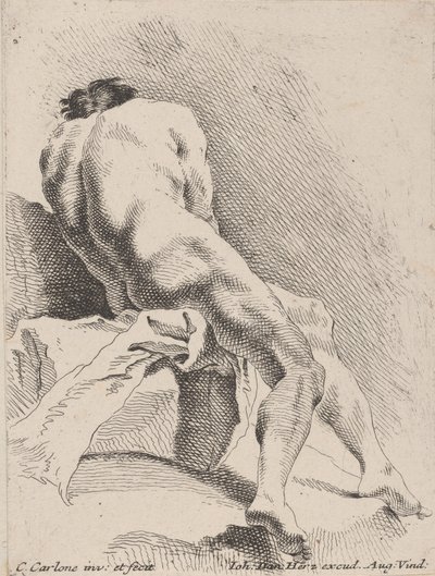 Estudio académico, visto desde atrás de Carlo Innocenzo Carloni