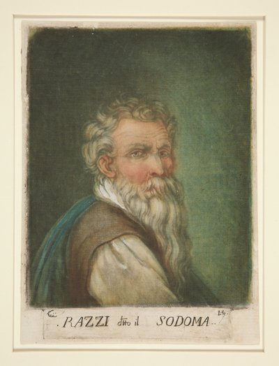 Retrato de G. A. Bazzi, llamado Il Sodoma de Carlo Lasinio