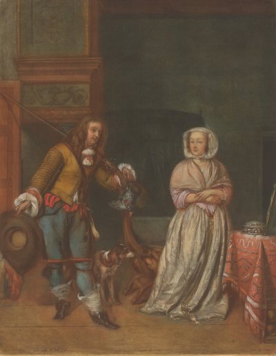 Cazador visitando a una dama, 1783-1786 de Carlo Lasinio