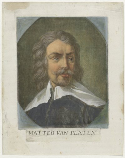 Portret van kunstenaarMatthew von Platen Kunstenaars Zelfportret En in de Galleria degli Uffizi te Florence (título de la serie) Los autorretratos de la Real Galleria di Firenze (título de serie) de Carlo Lasinio