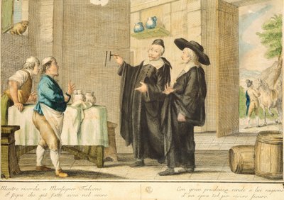Sacerdote Arlotto, grabado coloreado de Carlo Lasinio (1759-1838) de Carlo Lasinio