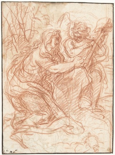 María Magdalena adorando la Cruz de Carlo Maratta