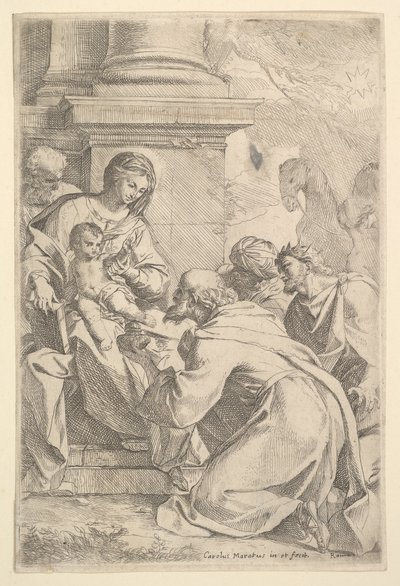 La adoración de los magos de Carlo Maratta or Maratti